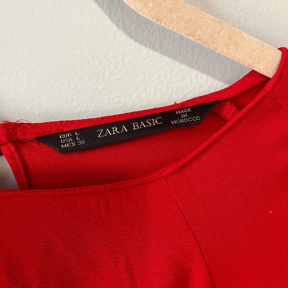 Zara red dress sz L - Picture 2 of 5